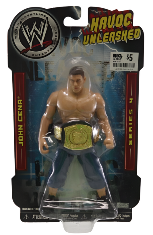 2008 WWE Jakks Pacific Bone-Crunching Action Havoc Unleashed Series 4 John Cena [With Championship]