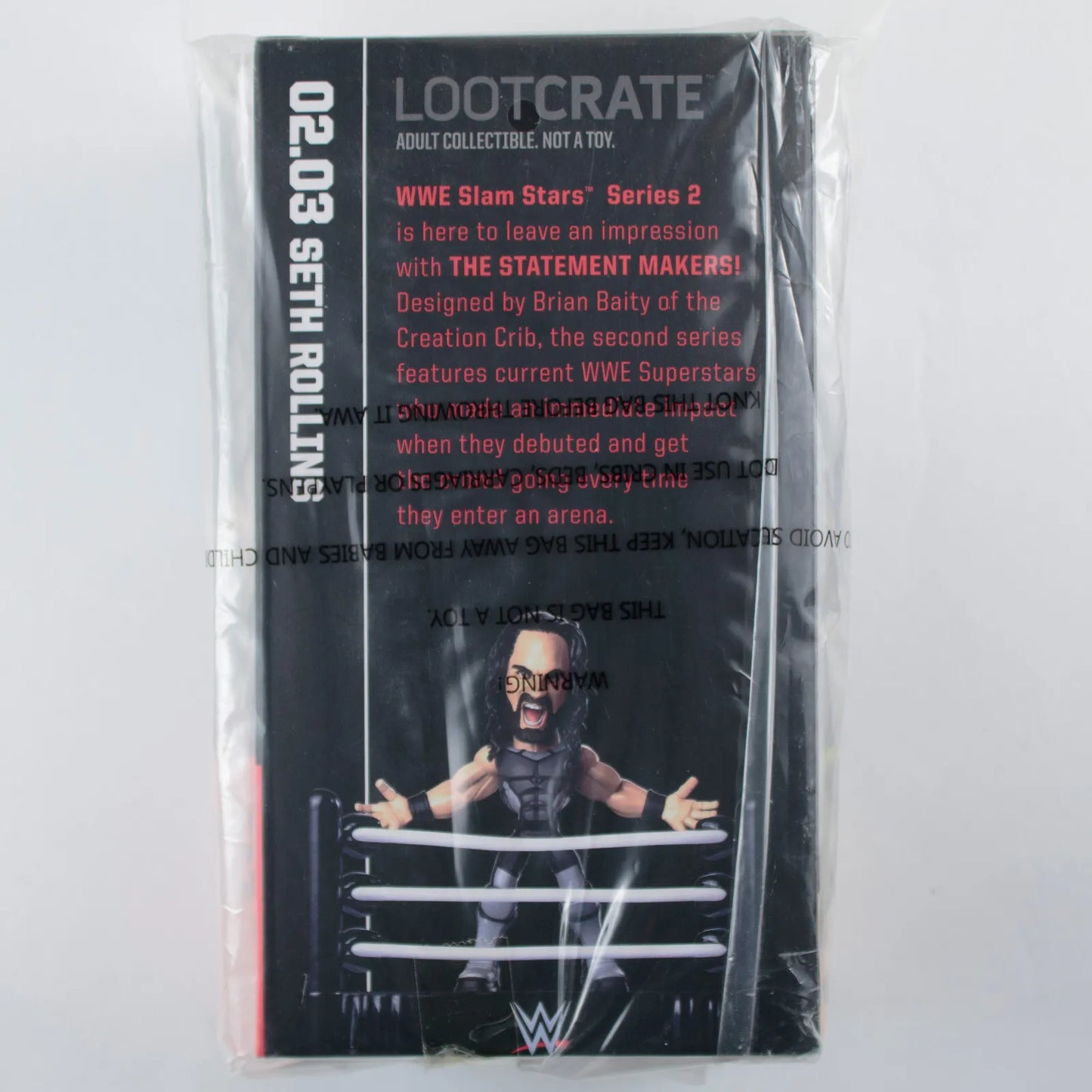 2018 WWE Loot Crate Slam Stars 2 02.03 Seth Rollins [With Black & Gold Gear]