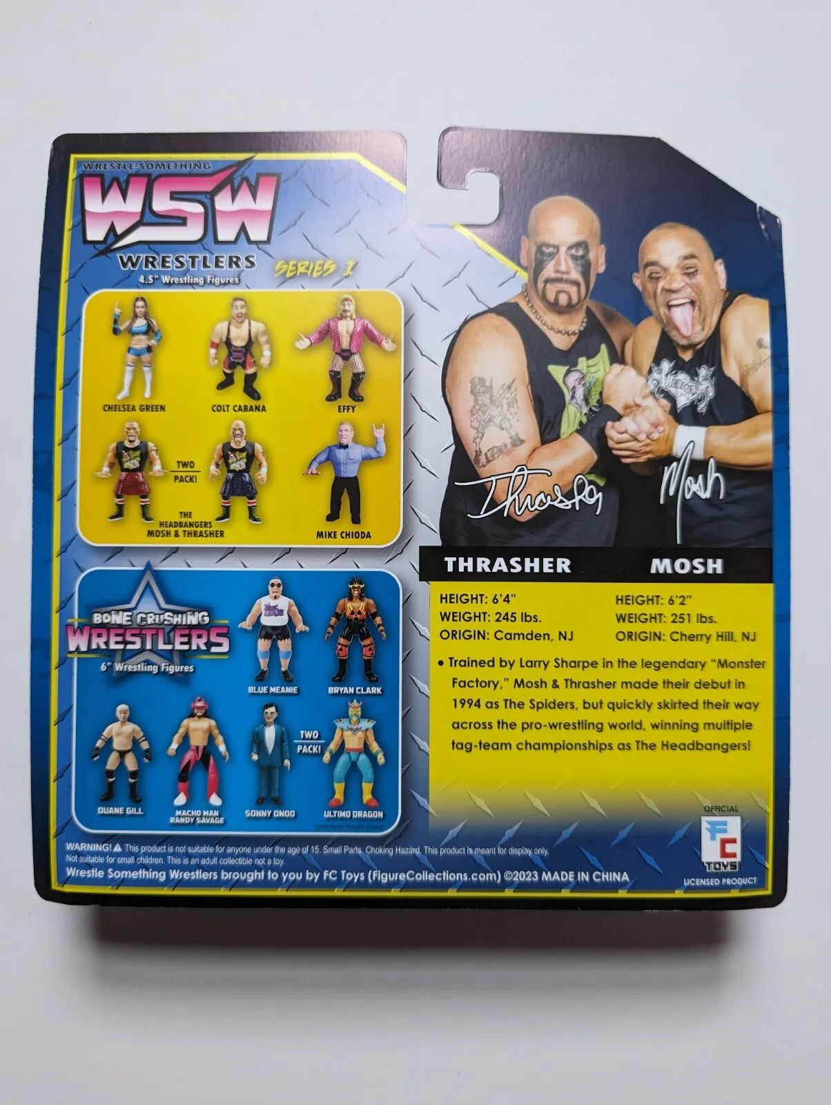 2023 FC Toys Wrestle-Something Wrestlers Series 1 2-Pack: Headbangers Mosh & Thrasher