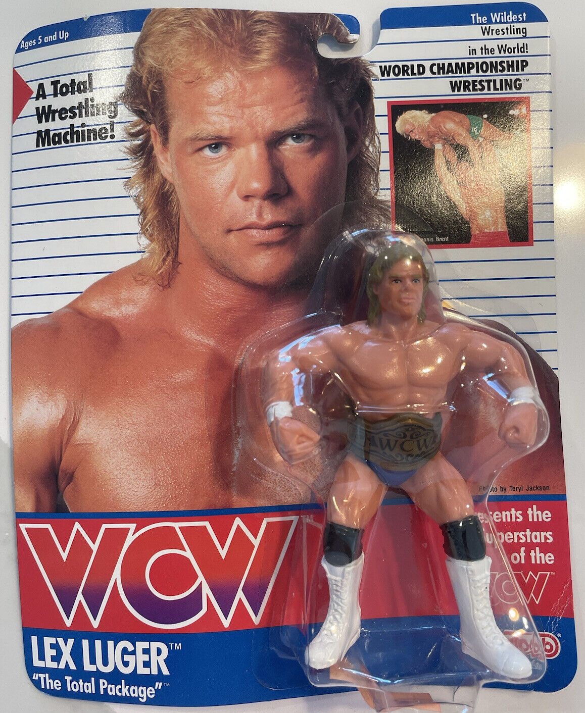 1990 WCW Galoob Series 1 "Presents the Superstars of the WCW" Lex Luger