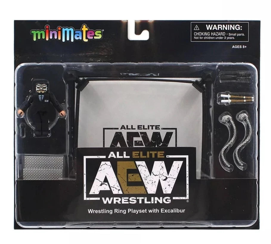 2024 AEW Diamond Select Toys Minimates DLX Ring Set [With Excalibur]