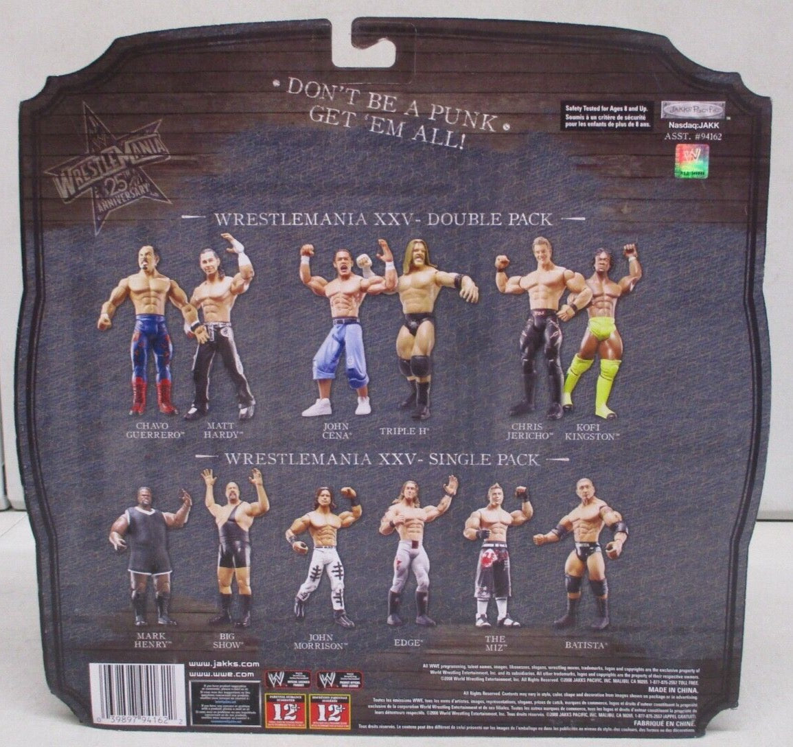 2009 WWE Jakks Pacific Ruthless Aggression WrestleMania 25th Anniversary 2-Packs Series 1: Chris Jericho & Kofi Kingston