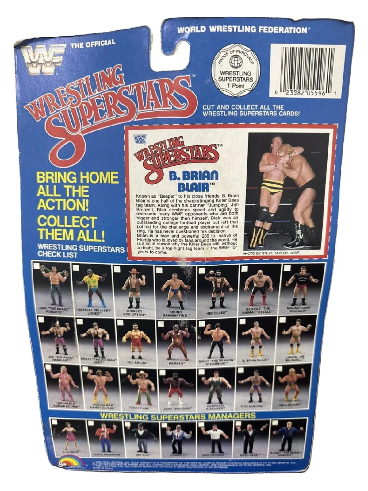 1987 WWF LJN Wrestling Superstars Series 4 B. Brian Blair 1987 WWF LJN Wrestling Superstars Series 4 B. Brian Blair