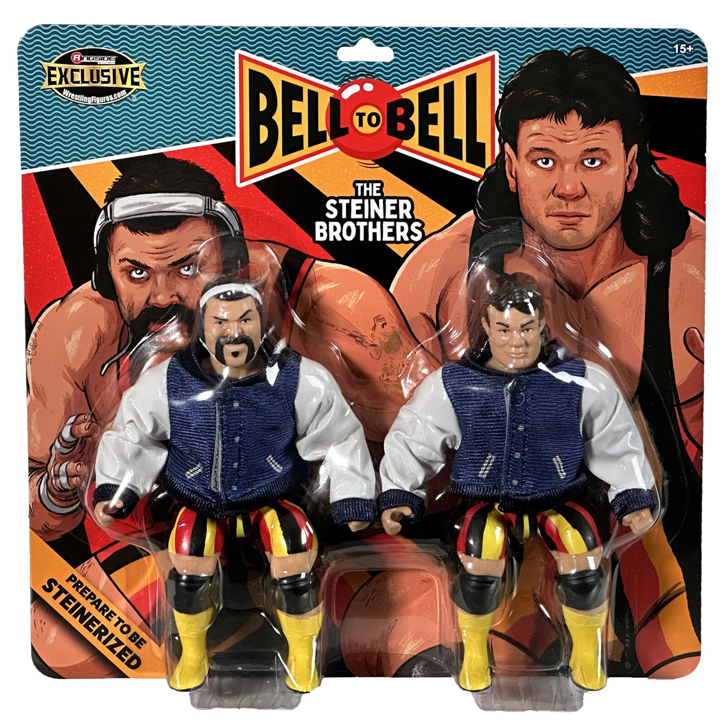 2024 Bell to Bell Ringside Collectibles Exclusive Steiner Brothers [Blue & White Jackets]