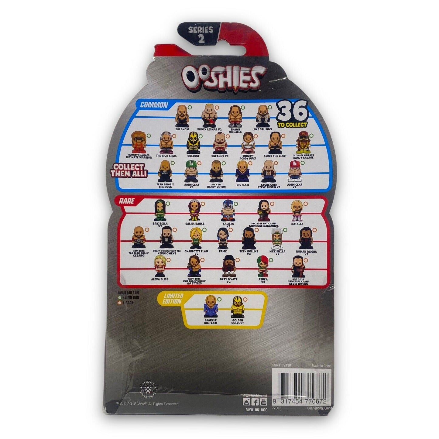 2018 WWE Headstart Ooshies Series 2 Pencil Topper 7-Pack