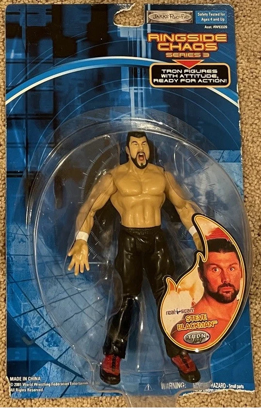 2001 WWF Jakks Pacific Titantron Live Ringside Chaos Series 3 Steve Blackman [Blank Card Back]