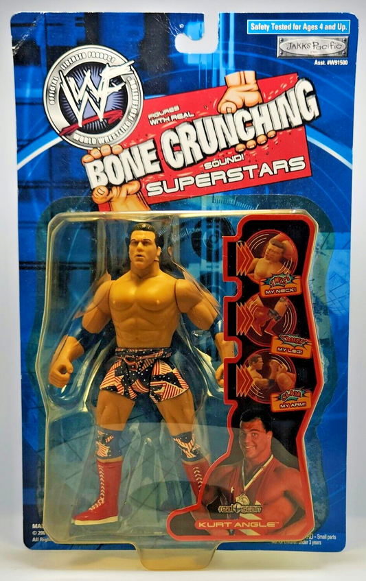 2001 WWF Jakks Pacific Bone Crunching Superstars Kurt Angle
