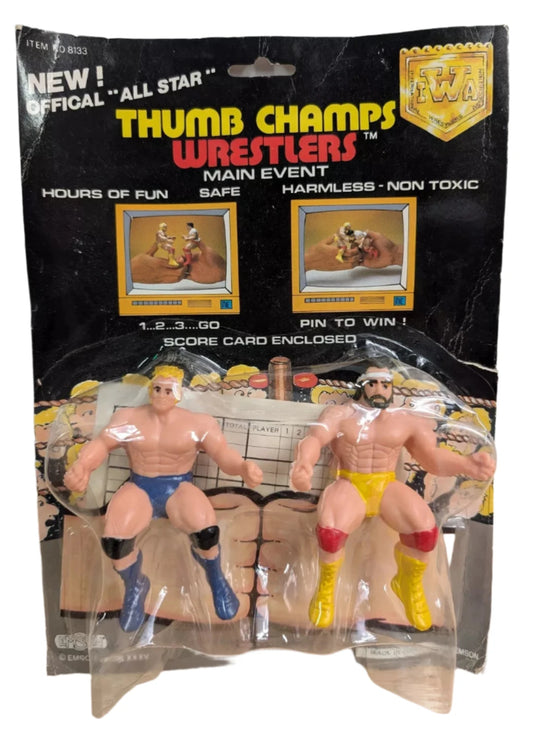 1985 Emson Bootleg/Knockoff IWA Thumb Champs Wrestlers
