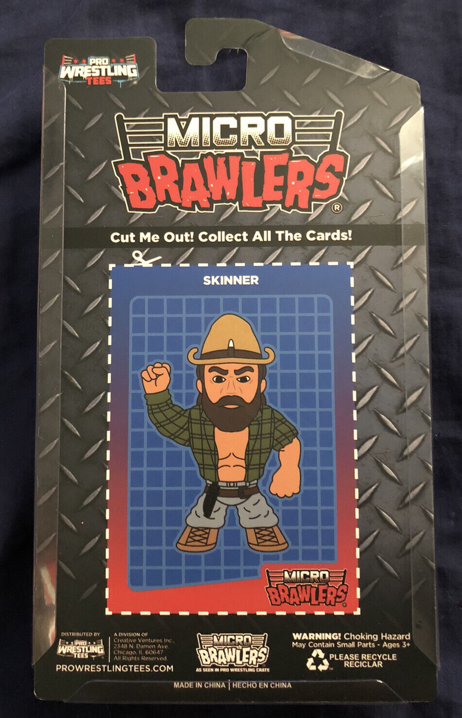 2023 Pro Wrestling Tees Crate Exclusive Micro Brawler Skinner [August, Chase]