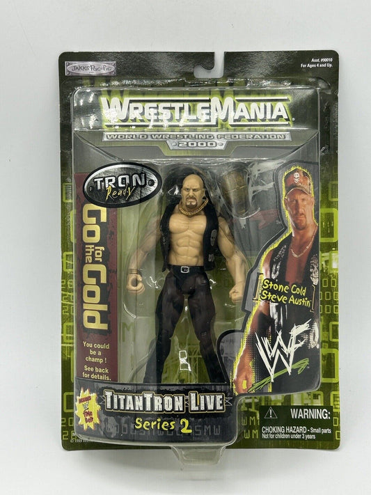 1999 WWF Jakks Pacific Titantron Live Series 2 Stone Cold Steve Austin [With Red Card Accents]