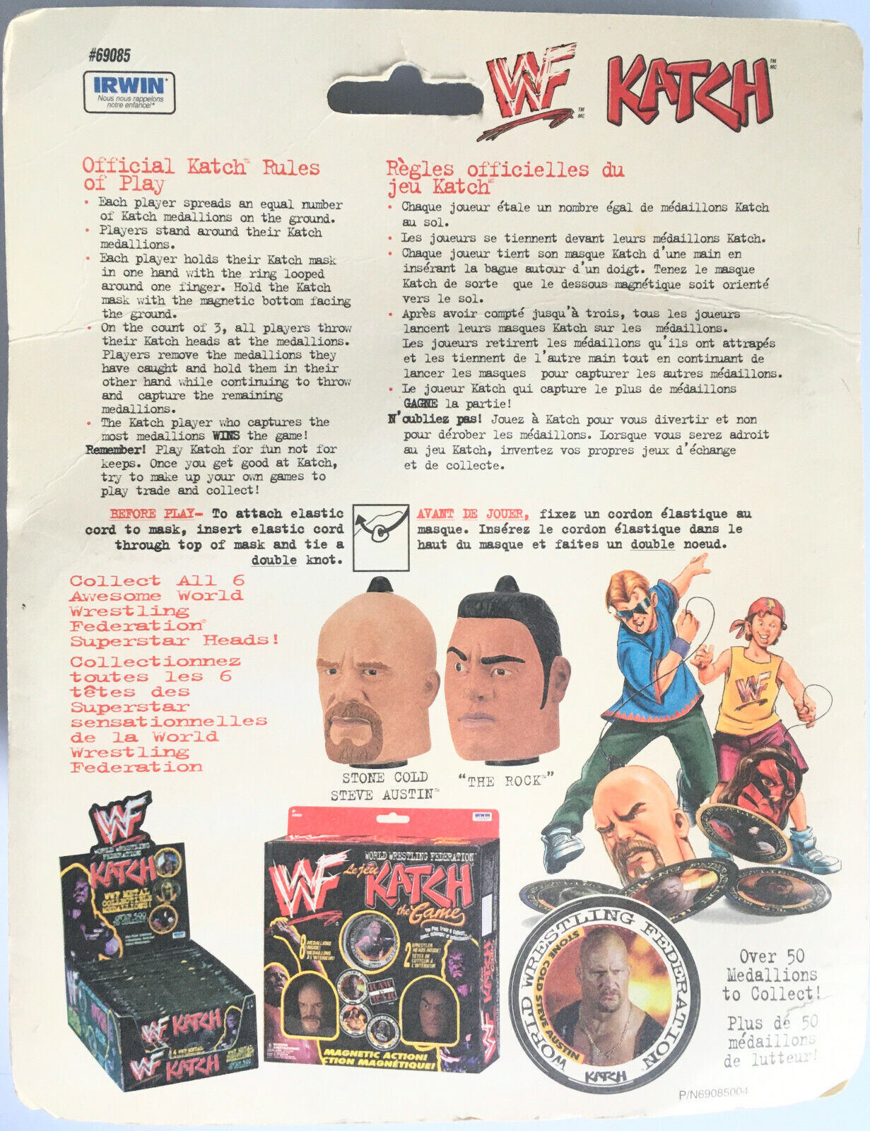 1999 WWF Irwin Toy Kane Katch Magnetic Head