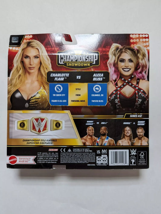 2023 WWE Mattel Basic Championship Showdown Series 12 Charlotte Flair vs. Alexa Bliss