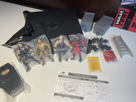 2000 WWF Jakks Pacific Sears Mailaway Raw is War Monster Ring With Grapple Gear [With Kane, Stone Cold Steve Austin, The Rock & Undertaker]