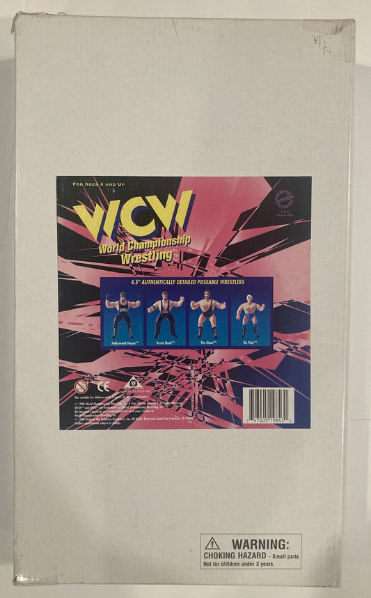 1998 WCW OSFTM 4.5" Articulated JC Penney/Sears Mailaway Mini Ring & Cage [With Hollywood Hogan, Kevin Nash, The Giant & Ric Flair]