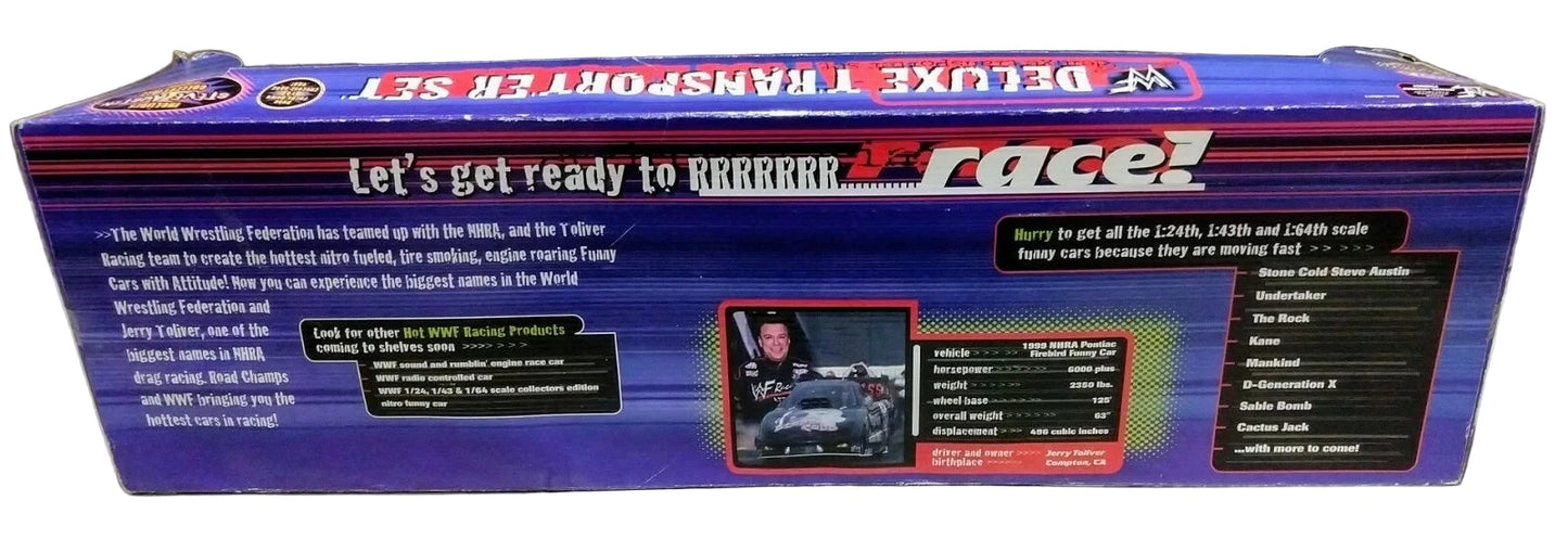 1999 WWF Jakks Pacific Attitude Racing Road Champs Deluxe Transporter Set [With Stone Cold Steve Austin Mini Figure]