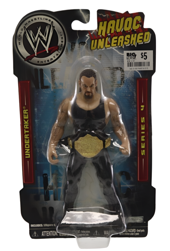 2008 WWE Jakks Pacific Bone-Crunching Action Havoc Unleashed Series 4 Undertaker [With Championship]
