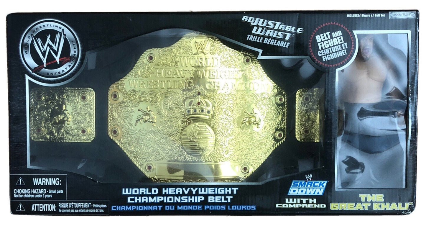 2007 WWE Jakks Pacific World Heavyweight Championship Belt [With The Great Khali]