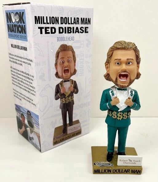 2025 Lakeshore Chinooks "Million Dollar Man" Ted DiBiase Bobblehead [With Green Suit]