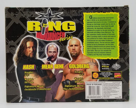 1999 WCW Toy Biz Ring Announcer Series: Nash, Mean Gene & Goldberg