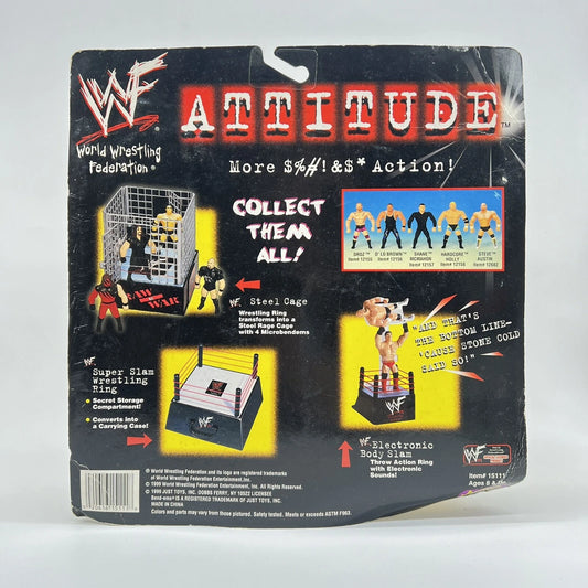 1998 WWF Just Toys Micro Bend-Ems Attitude Stone Cold Steve Austin [Skull Shirt], Undertaker, Kane & Edge