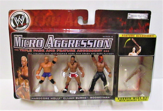 2007 WWE Jakks Pacific Micro Aggression Series 6 Hardcore Holly, Elijah Burke & Boogeyman