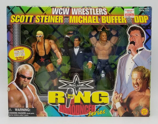 2001 WCW Toy Biz Ring Announcer Series: Scott Steiner, Michael Buffer & DDP