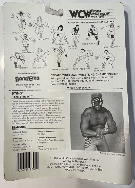 1990 WCW Just Toys Bend-Ems Sting [Small Card]