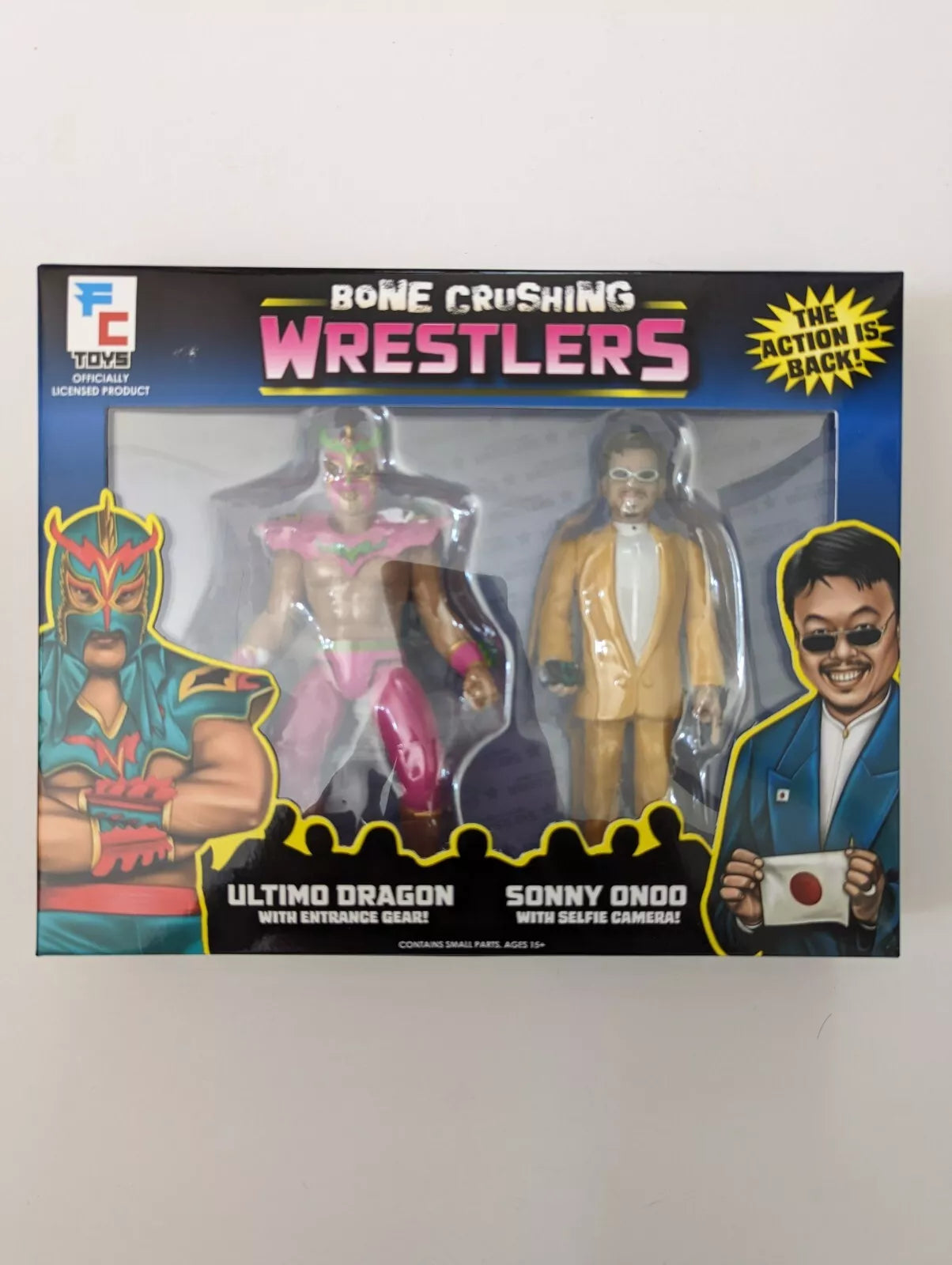 2024 FC Toys Bone Crushing Wrestlers Series 1 Ultimo Dragon [With Pink Gear] & Sonny Onoo [With Yellow Suit]