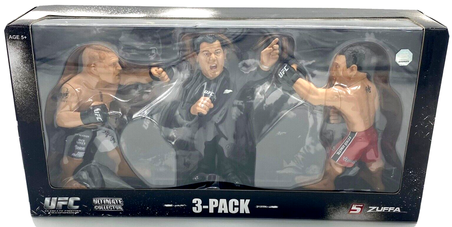 UFC ROUND5 フィギュア WEC版 3体セット+おまけ UFC Round 5 Chuck Liddell & Randy Couture 10 Inch Figure Set Live