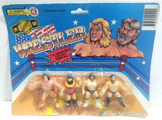 Action Wrestlers Mini Bootleg/Knockoff 4-Pack: Jack Tiger, Wild Red, American Hero & Jim Hurricane