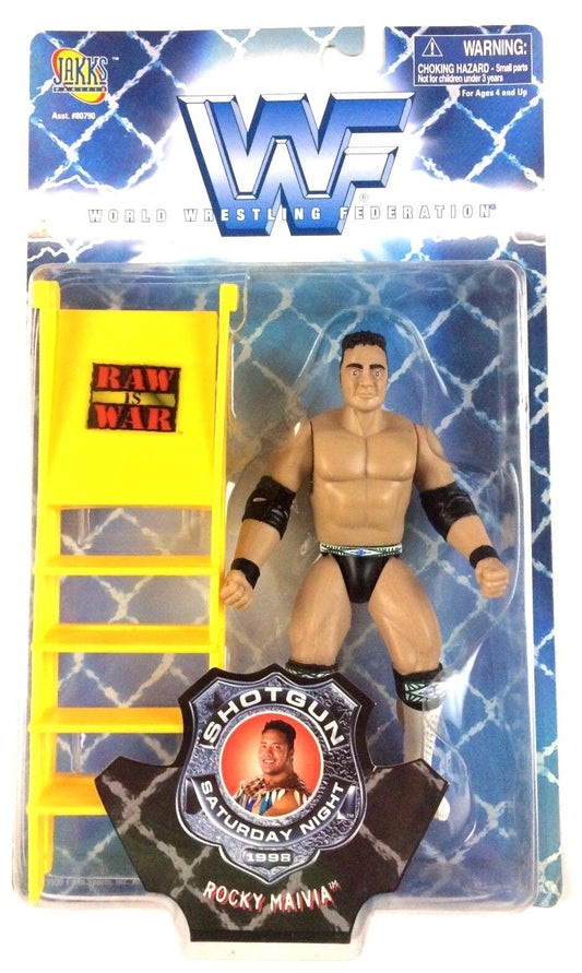 1998 WWF Jakks Pacific Shotgun Saturday Night Series 1 Rocky Maivia