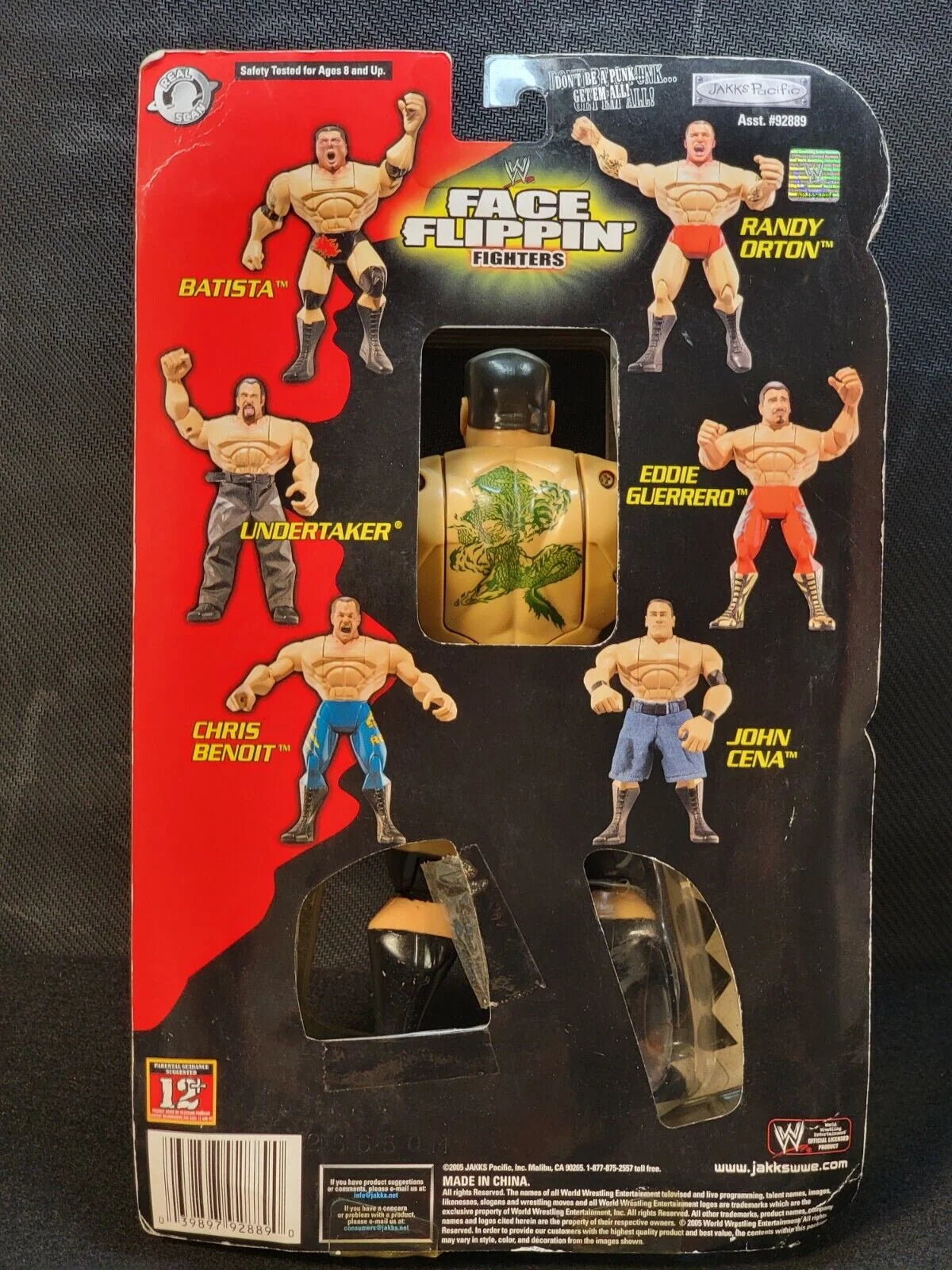 Unreleased WWE Jakks Pacific Face Flippin' Fighters Series 1 John Cena [With Soft Goods Jorts]