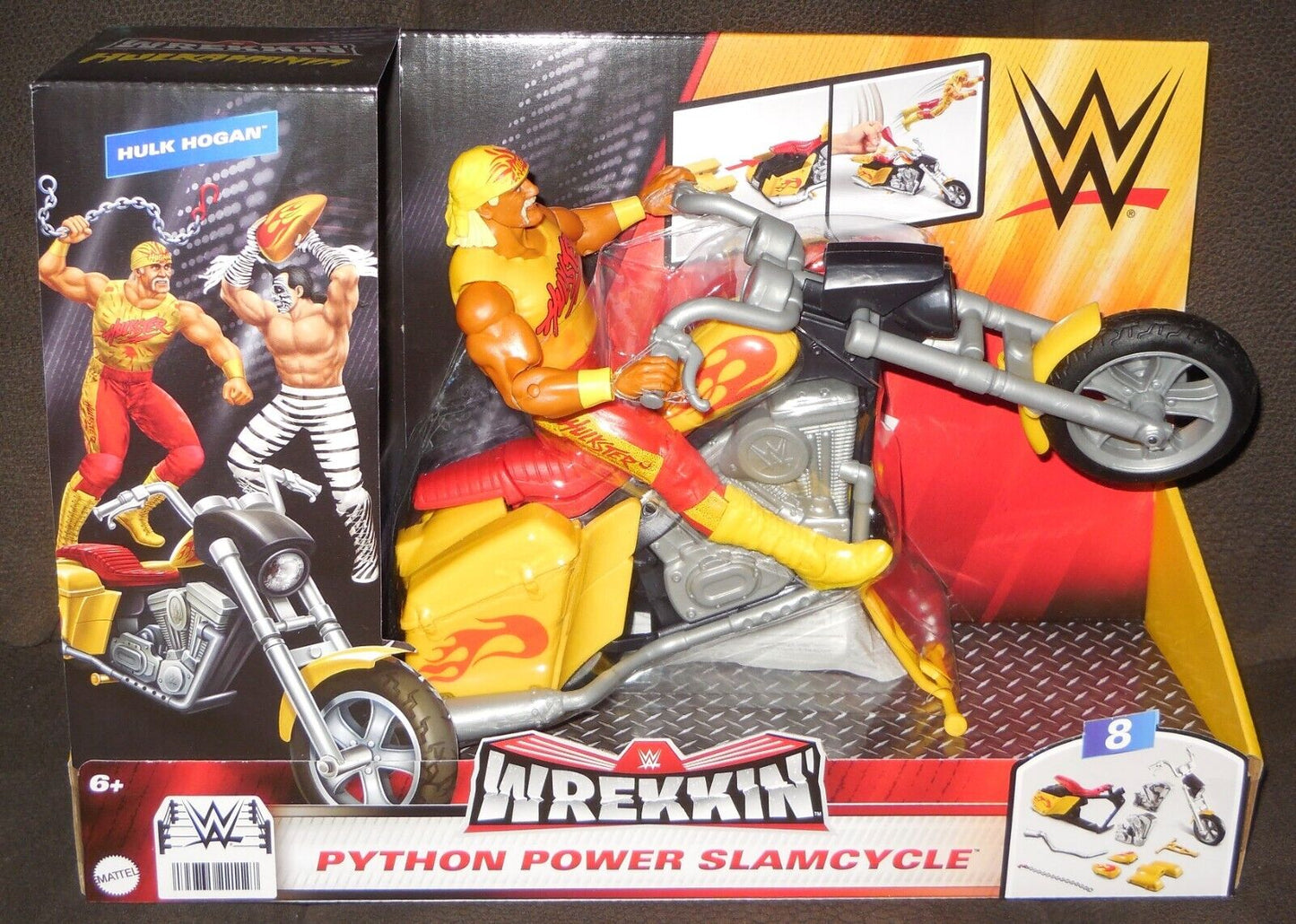 Hulk Python 2024 WWE Mattel Wrekkin' Python Power Slamcycle [With Hulk Hogan ...