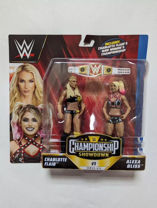 2023 WWE Mattel Basic Championship Showdown Series 12 Charlotte Flair vs. Alexa Bliss