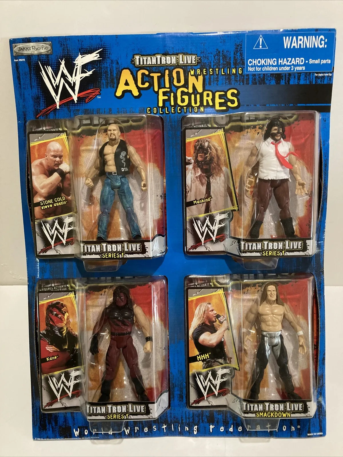 2000 WWF Jakks Pacific Titantron Live Wholesaler Exclusive Box Set: Stone Cold Steve Austin, Mankind, Kane & HHH