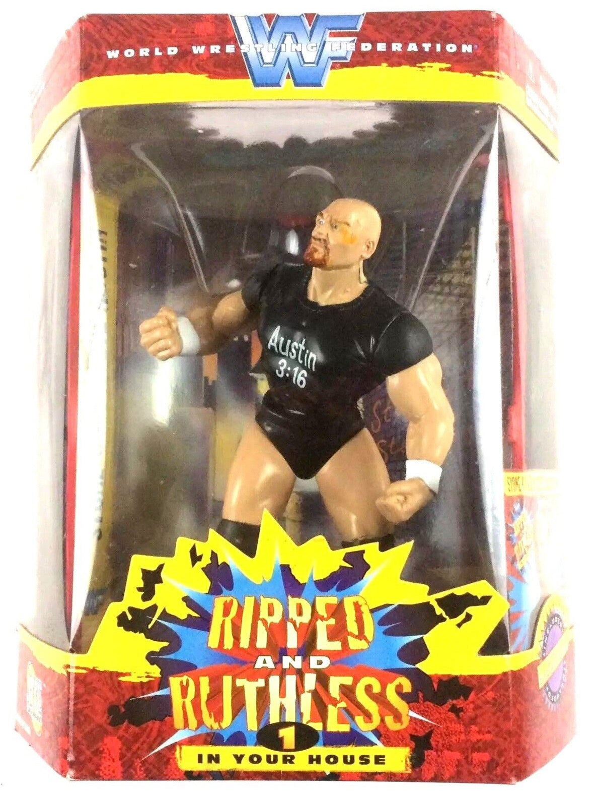 1998 WWF Jakks Pacific Ripped & Ruthless Series 1 Stone Cold Steve Austin