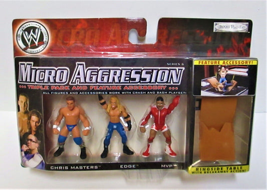 2007 WWE Jakks Pacific Micro Aggression Series 6 Chris Masters, Edge & MVP