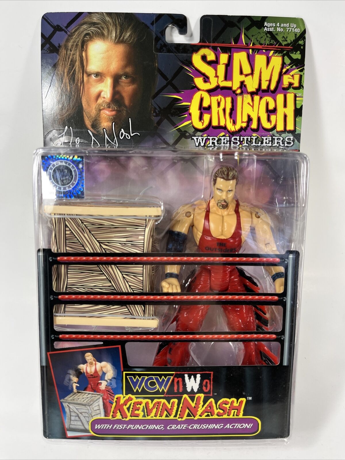 WCW フィギュア‼️ 1999 WCW Toy Biz Slam 'N' Crunch Kevin Nash – Wrestling Figure