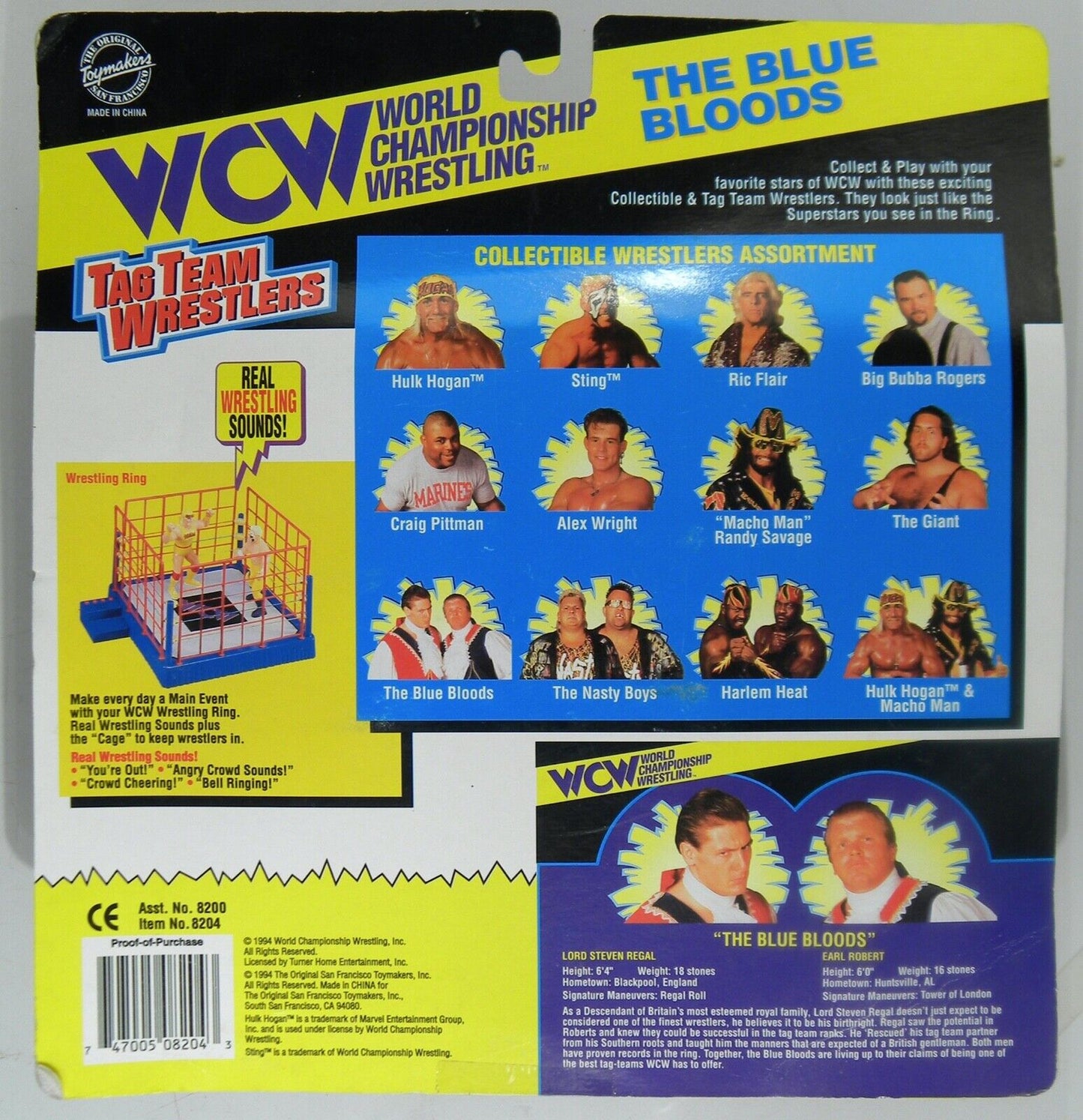 1996 WCW OSFTM Collectible Wrestlers [LJN Style] Tag Team Wrestlers Series 3 Blue Bloods: Lord Steven Regal & Earl Robert Eaton [Exclusive]