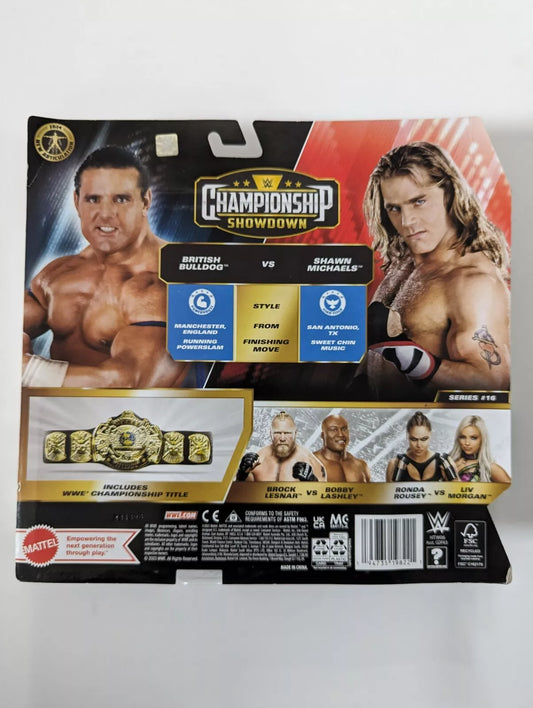 2024 WWE Mattel Basic Championship Showdown Series 16 British Bulldog vs. Shawn Michaels