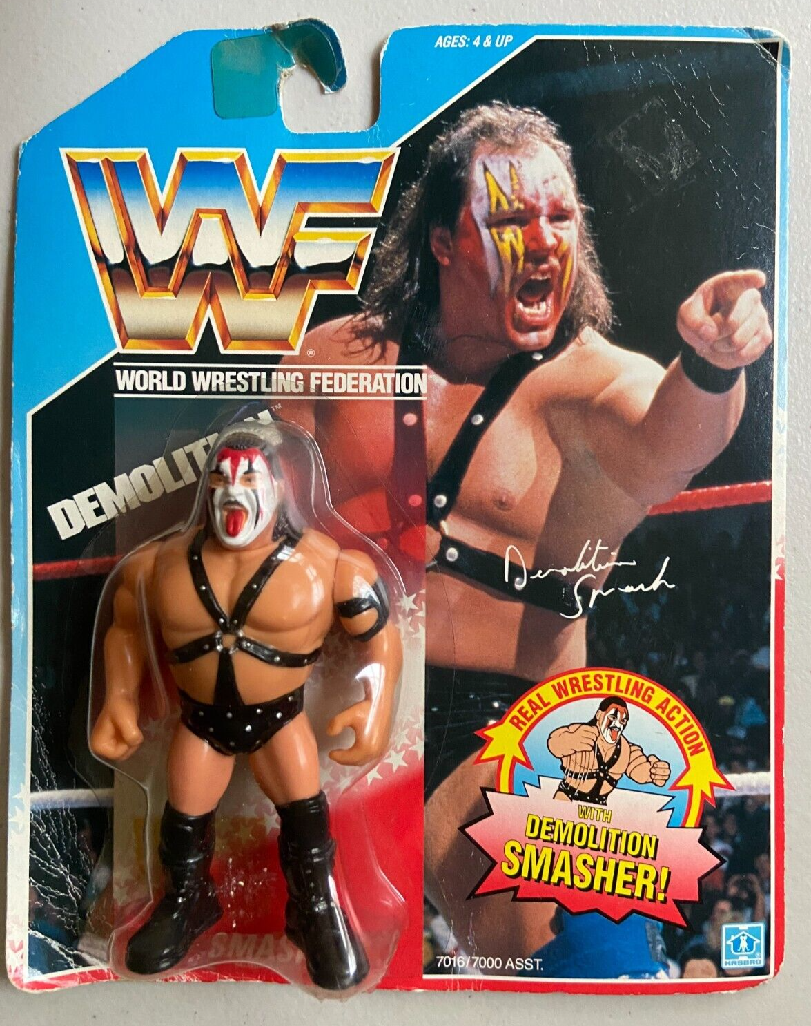 1990 WWF Hasbro Series 1 Smash with Demolition Smasher 