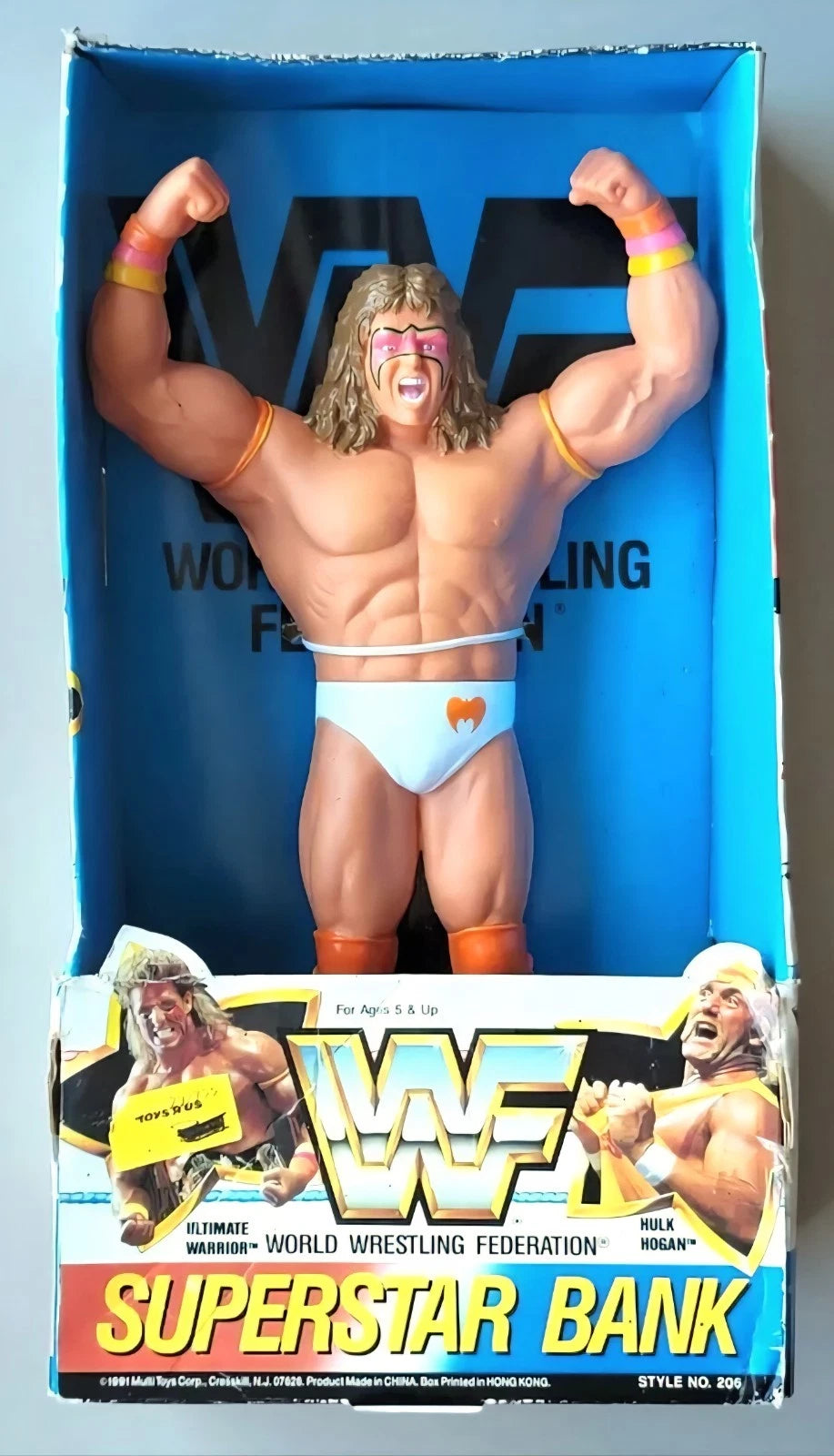 1991 WWF Multi Toys Superstar Bank Ultimate Warrior