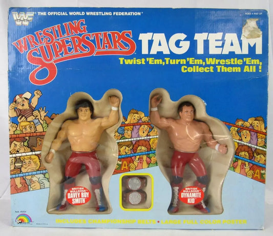 1986 WWF LJN Wrestling Superstars British Bulldogs Tag Team: Davey Boy Smith & Dynamite Kid