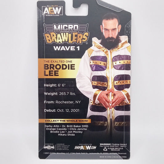 Brodie Lee Micro Brawlers Figure AEW Pro Wrestling Tees BrandNew In Hand  Limited