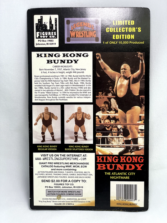 1998 FTC Legends of Professional Wrestling [Original] Limited Signed Edition King Kong Bundy