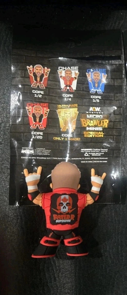 2026 AEW Pro Wrestling Tees Crate Exclusive Micro Brawler Minis Special Edition Cope [Red Chase]