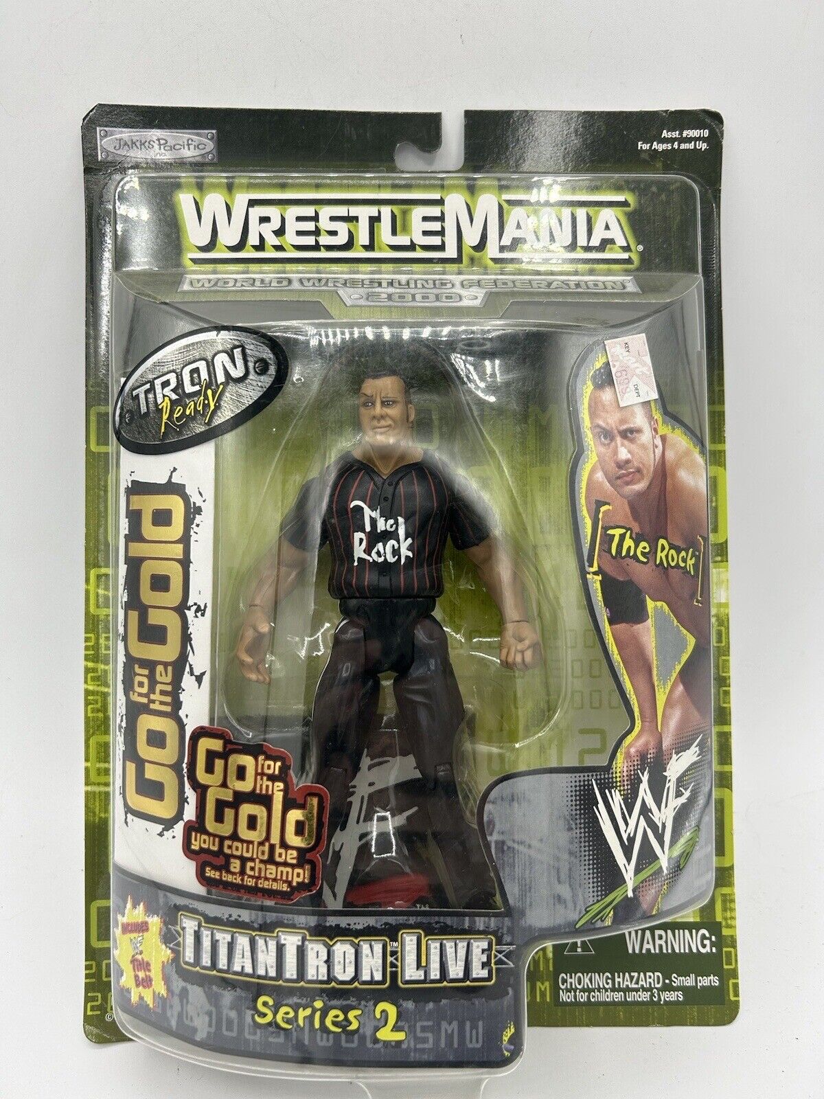 1999 WWF Jakks Pacific Titantron Live Series 2 The Rock [With White Card Accents]