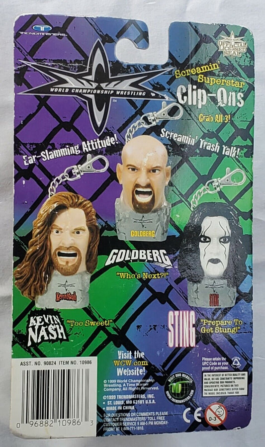 1999 WCW Trendmasters Screamin' Superstar Clip-Ons Kevin Nash