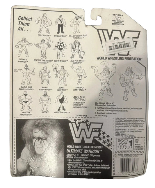 1991 WWF Hasbro Series 2 Ultimate Warrior with Ultimate Slam!