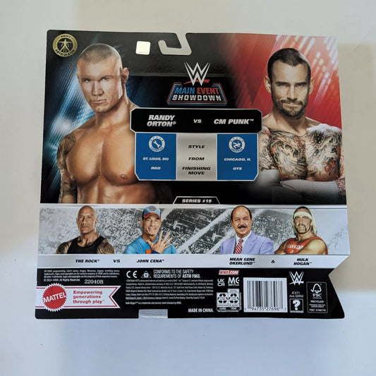 2024 WWE Mattel Main Event Showdown Series 19 Randy Orton vs. CM Punk
